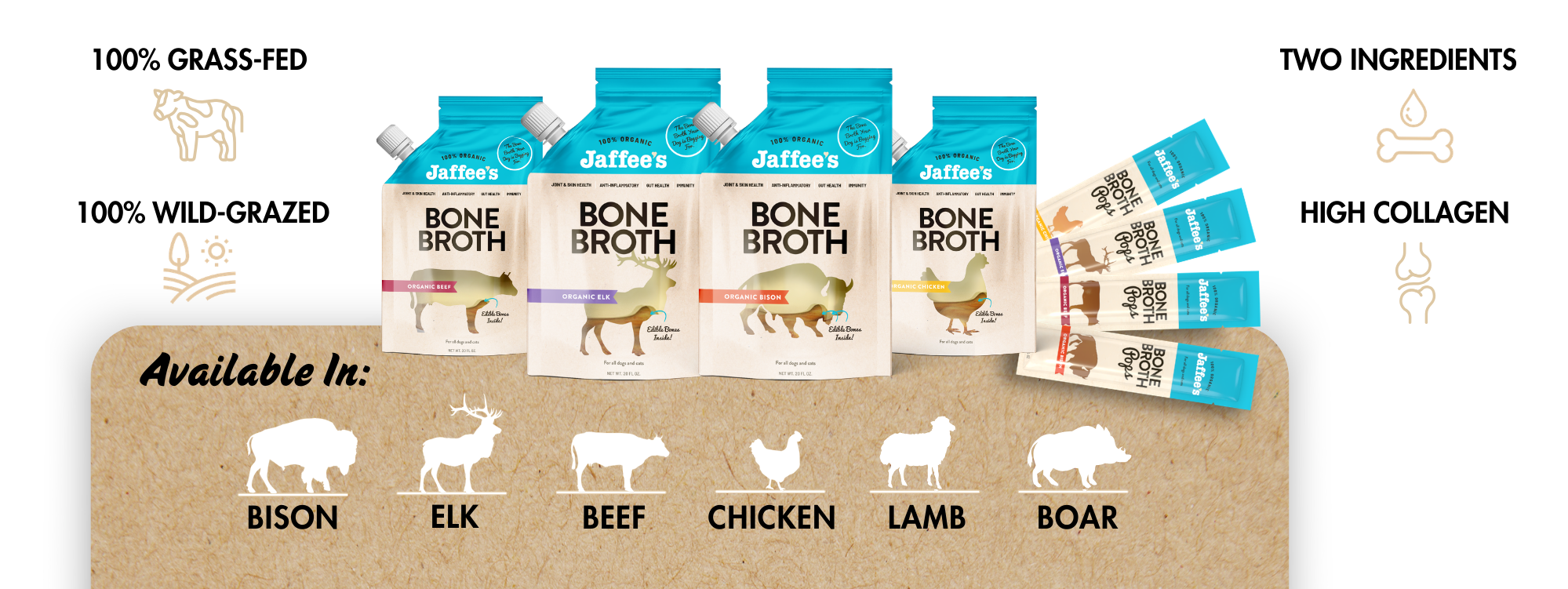 Jaffee's Bone Broth | Grass-Fed Bone Broth & Collagen for Dogs